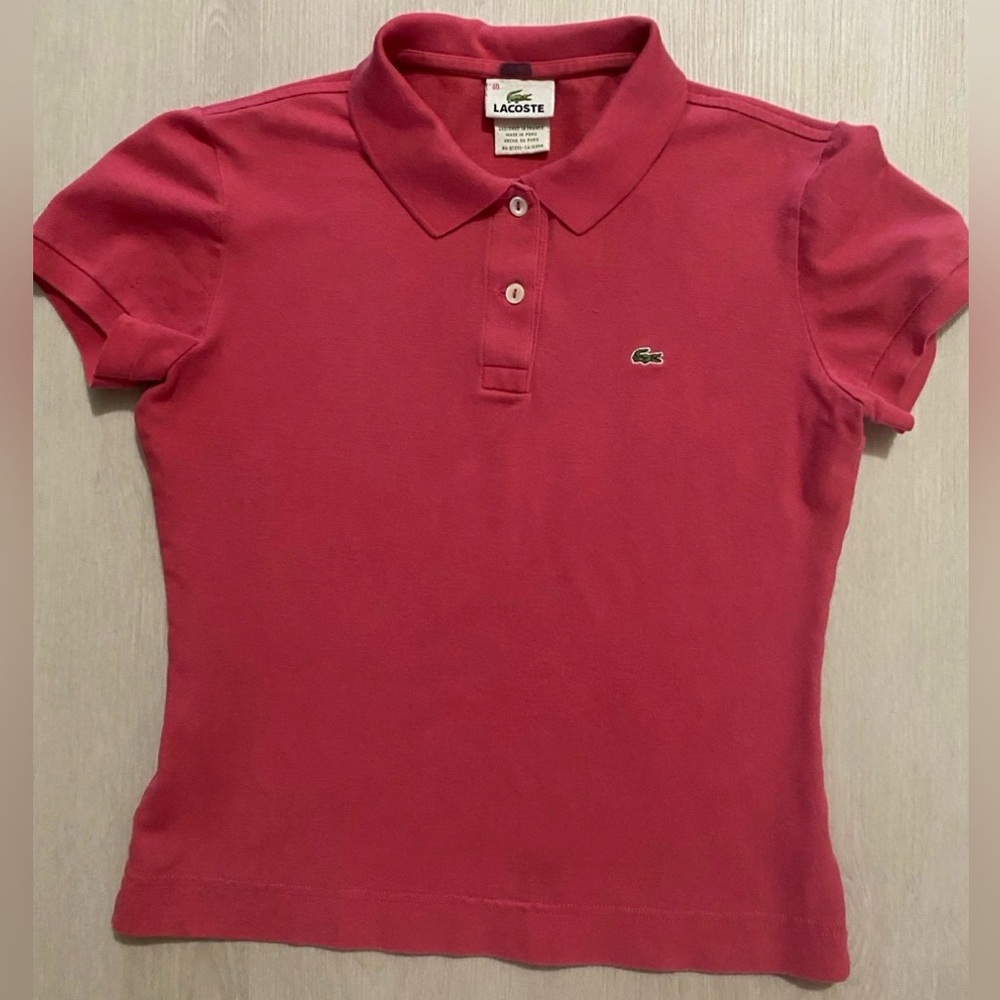 Lacoste Pink Short Sleeve Polo